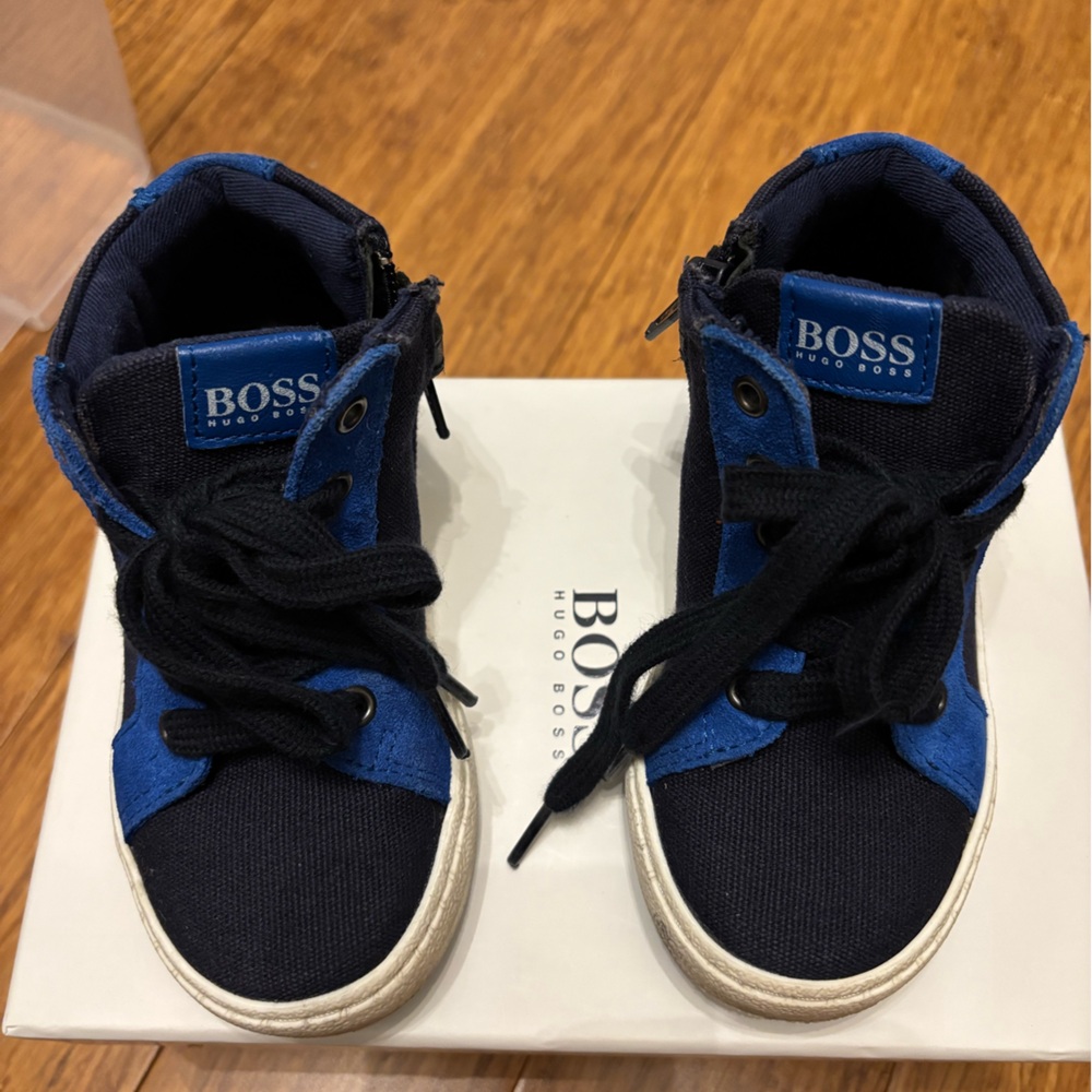 Boss Kids Navy and Royal Blue Sneakers